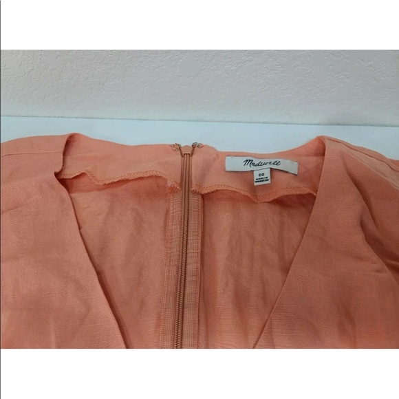 Madewell Linen Blend Dolman Sleeve Tie Waist Midi Dress Size 00 Womens - Picture 4 of 9